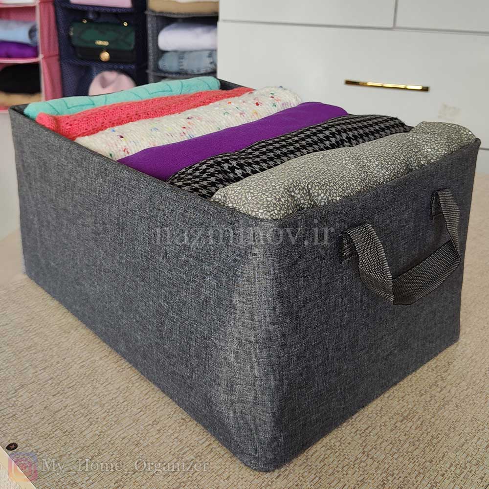باکس لباس برزنتی روباز بدون زیپ طوسی ساده