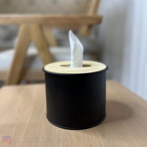 جا دستمال کاغذی گرد درب چوبی