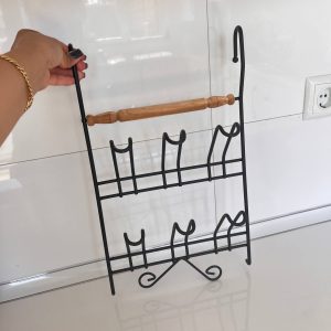آویز لیوان چوب فلز