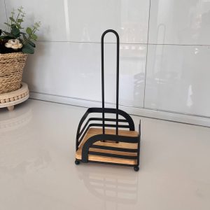 جا دستمال حوله ای کف چوبی