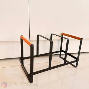 استند بشقاب چوب فلز